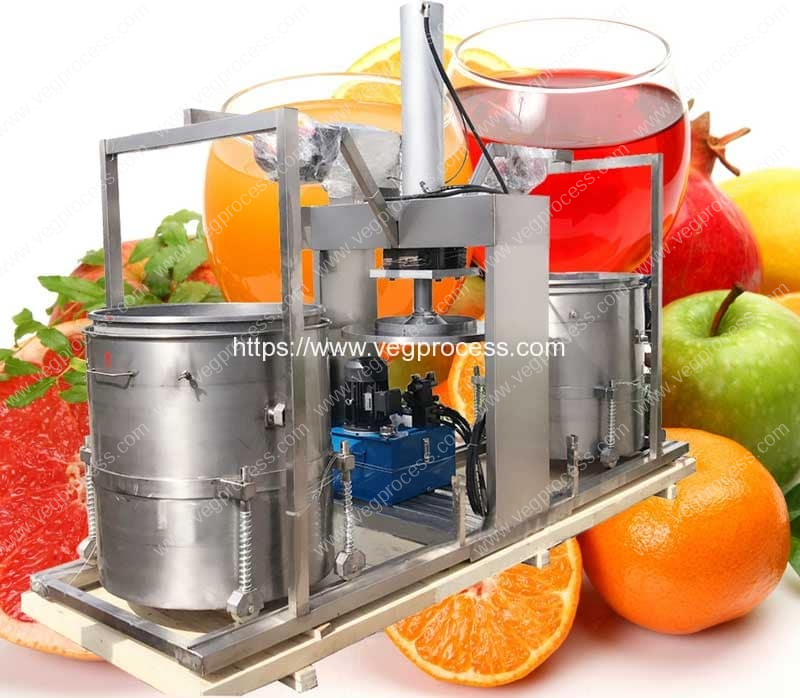 Double-Drum-Hydraulic-Type-Juice-Pressing-Making-Machine